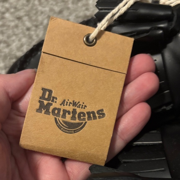 Dr. Martens Black Tassel Platform Loafers with Yellow Stitching - Picture 8 of 8